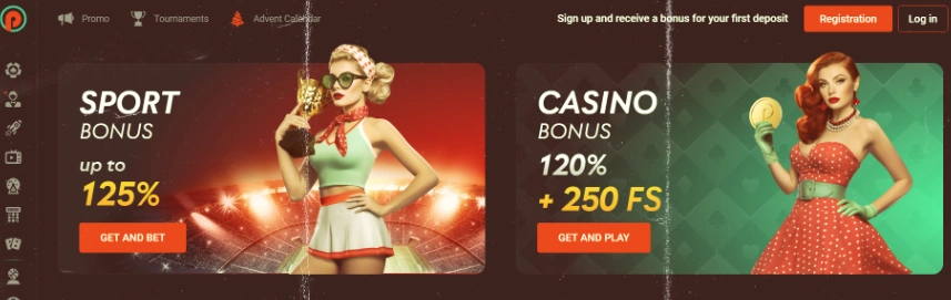 Tableau des bonus de bienvenue, cashback et promotions hebdomadaires de PinUp Casino Congo